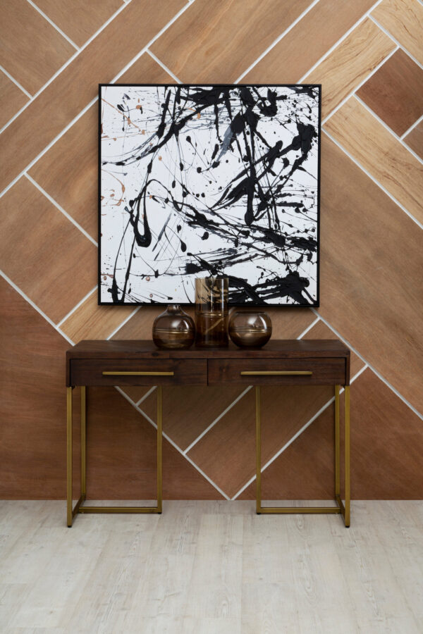 Brando Acacia Wood Effect Console Table with Drawers