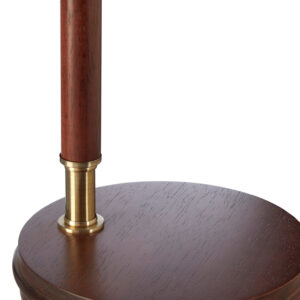 Sydnee Antique Brass Finish Task Lamp with Wood Base