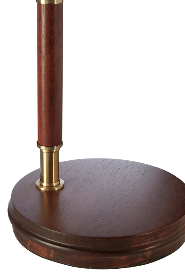 Sydnee Antique Brass Finish Task Lamp with Wood Base