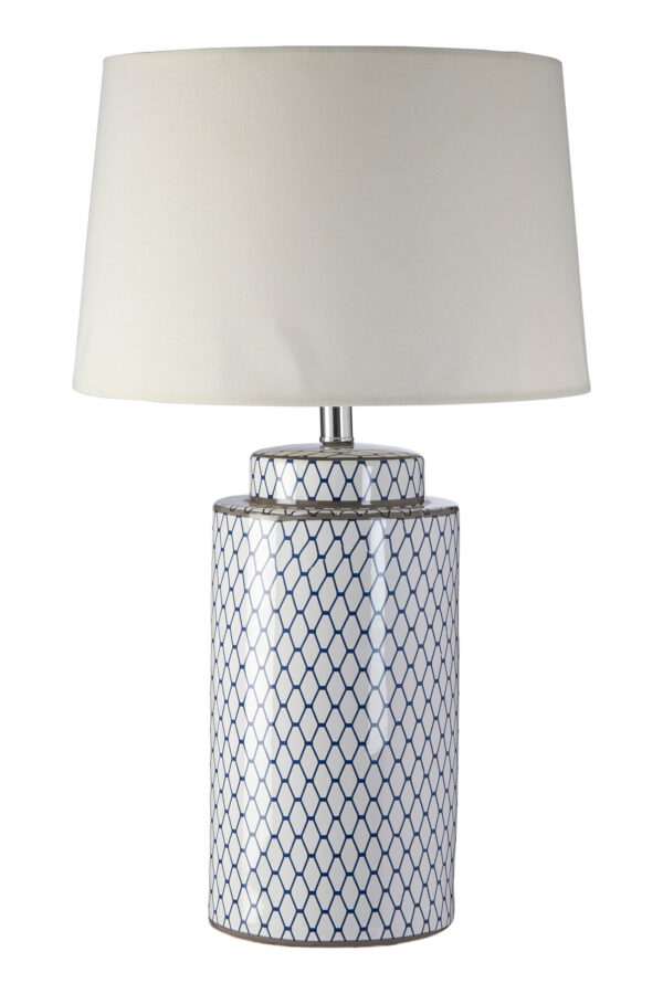 Sorino Ceramic Table Lamp With Cream Shade