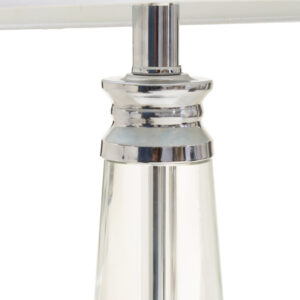Helvetia Clear Crystal Table Lamp With Chrome Base