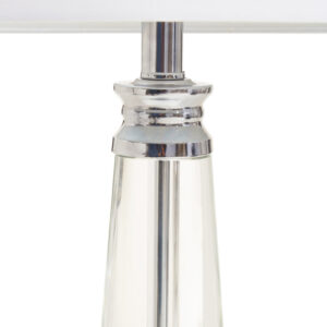 Helvetia Clear Crystal Table Lamp With Chrome Base