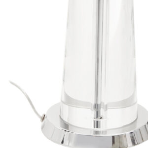 Helvetia Clear Crystal Table Lamp With Chrome Base