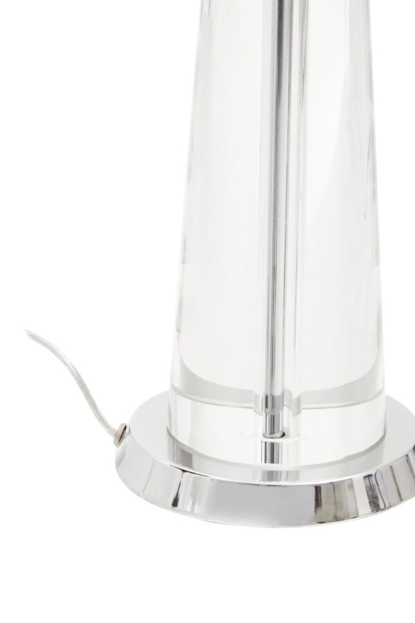 Helvetia Clear Crystal Table Lamp With Chrome Base