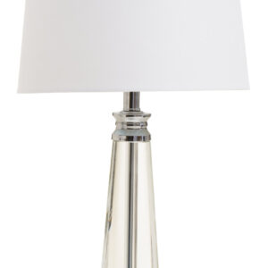 Helvetia Clear Crystal Table Lamp With Chrome Base