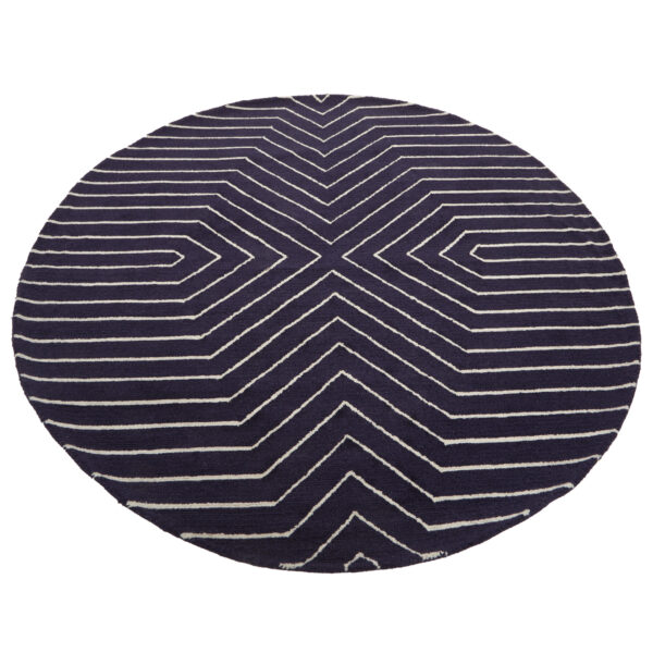 Bosie Moyo Blue And White Round Rug