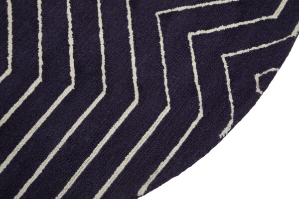 Bosie Moyo Blue And White Round Rug