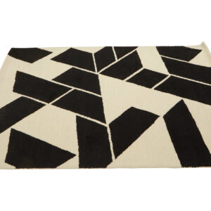 Bosie Milana Small Black and White Geometric Rug