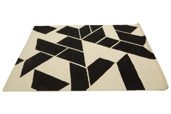 Bosie Milana Small Black and White Geometric Rug