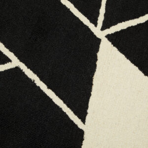 Bosie Milana Small Black and White Geometric Rug