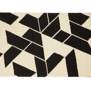Bosie Milana Small Black and White Geometric Rug