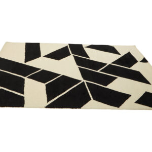Bosie Milana Large Black and White Geometric Rug