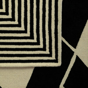 Bosie Milana Large Black and White Geometric Rug