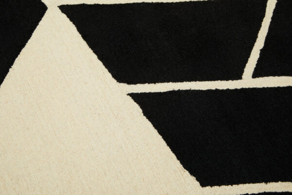 Bosie Milana Large Black and White Geometric Rug
