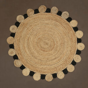Bosie Demir Large Natural And Black Jute Rug