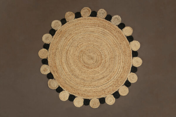 Bosie Demir Large Natural And Black Jute Rug