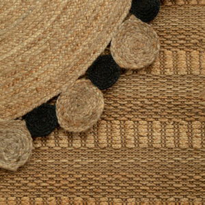 Bosie Demir Large Natural And Black Jute Rug
