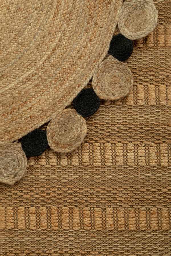 Bosie Demir Large Natural And Black Jute Rug