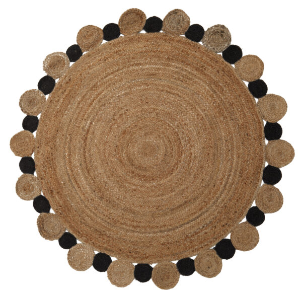 Bosie Demir Large Natural And Black Jute Rug