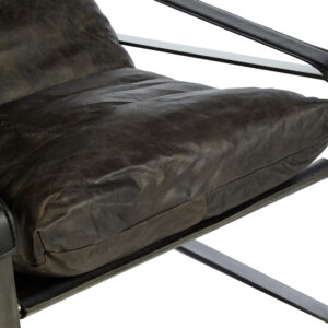 Hoxton Dark Brown Leather Lounge Chair