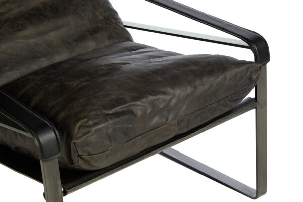 Hoxton Dark Brown Leather Lounge Chair