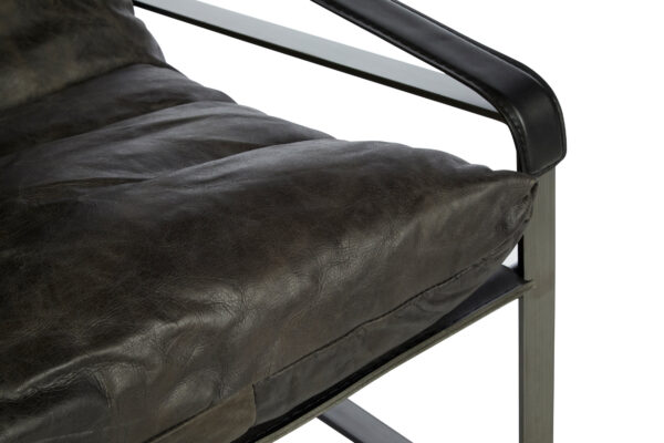 Hoxton Dark Brown Leather Lounge Chair