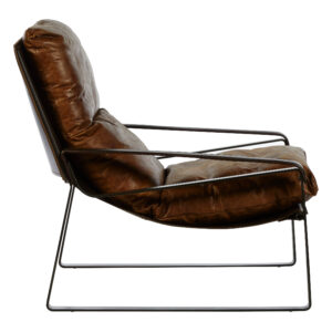 Hoxton Light Brown Leather Lounge Chair
