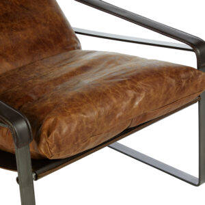 Hoxton Light Brown Leather Lounge Chair