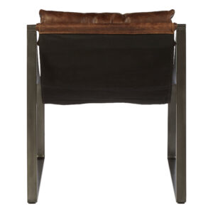 Hoxton Brown Leather Sling Chair