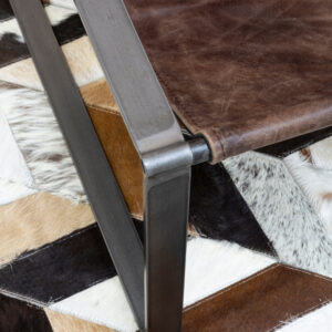 Hoxton Brown Leather Sling Chair