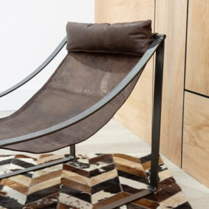 Hoxton Brown Leather Sling Chair