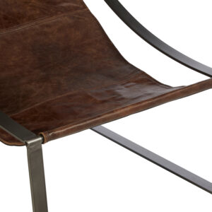 Hoxton Brown Leather Sling Chair