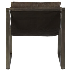 Hoxton Antique Black Leather Sling Chair