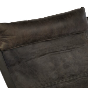 Hoxton Antique Black Leather Sling Chair