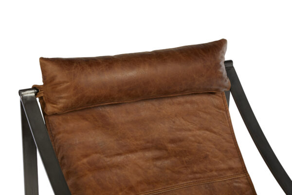 Hoxton Genuine Light Brown Leather Sling Chair