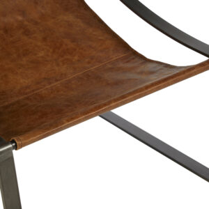 Hoxton Genuine Light Brown Leather Sling Chair
