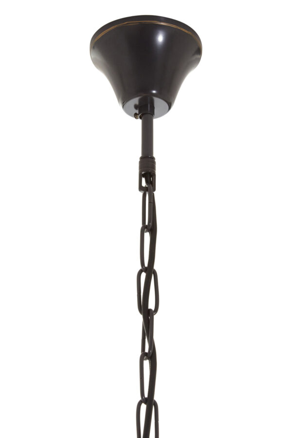 Hampstead Black Finish Large Pendant Light With Hints of Gold