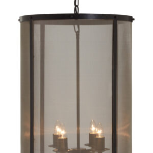 Hampstead Black Finish Large Pendant Light With Hints of Gold