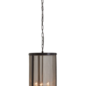 Hampstead Black Finish Small Pendant Light With Hints of Gold