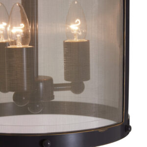 Hampstead Black Finish Small Pendant Light With Hints of Gold