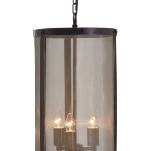 Hampstead Black Finish Small Pendant Light With Hints of Gold