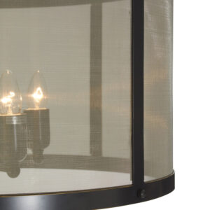 Hampstead Black Finish Floor Lamp With Gauze Shade