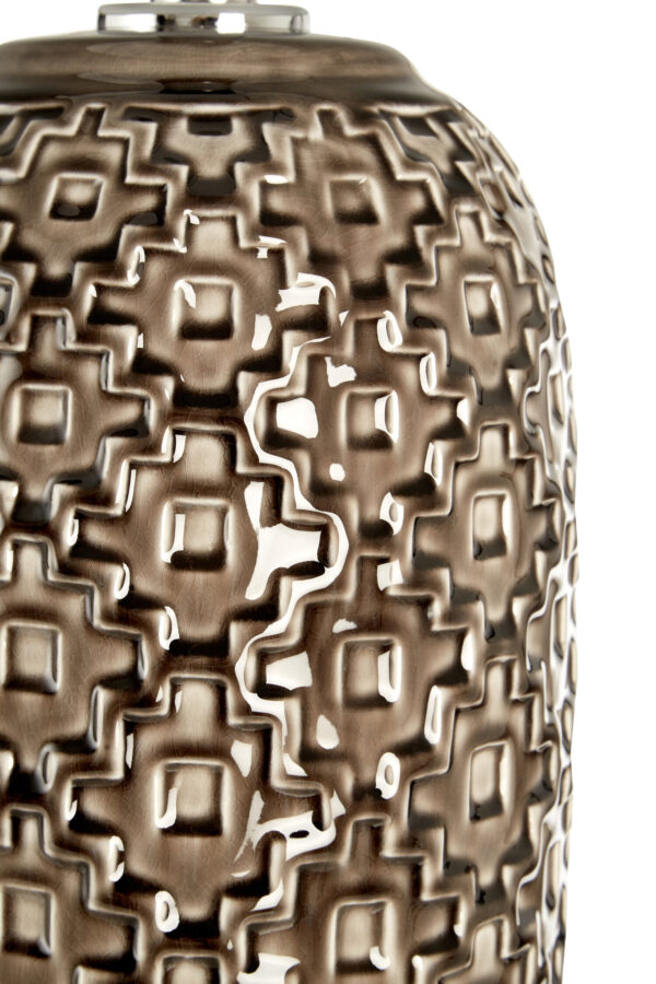 Udele Table Lamp With Brown Linen Shade