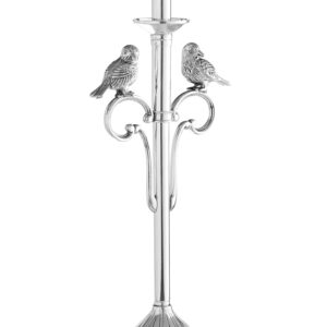 Aviary Antique Silver Lamp Base