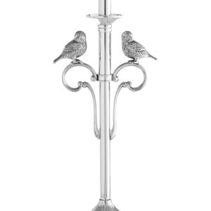 Aviary Antique Silver Lamp Base