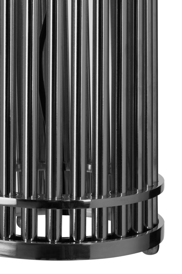 Calvin Silver Finish Cylindrical Table Lamp