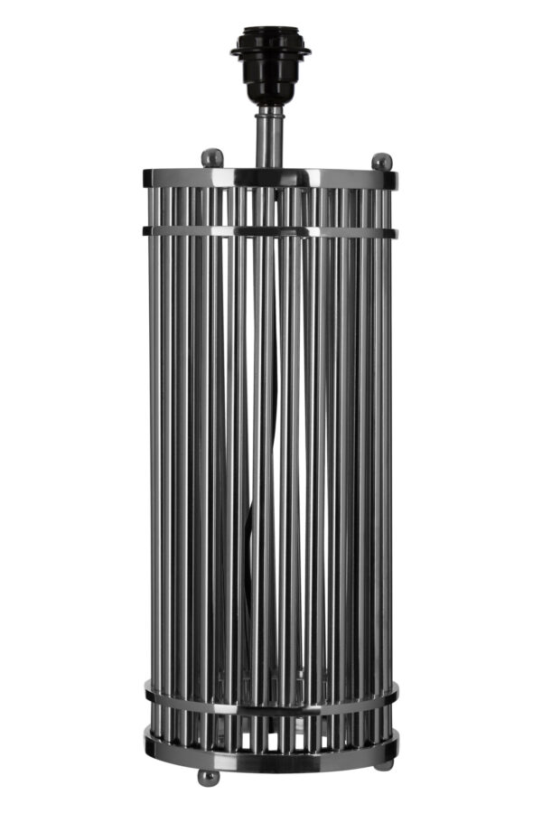 Calvin Silver Finish Cylindrical Table Lamp