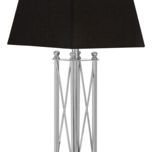 Hoffmann Nickel Finish and Black Shade Table Lamp