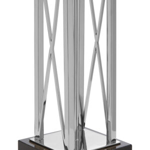 Hoffmann Nickel Finish and Black Shade Table Lamp