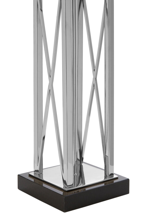 Hoffmann Nickel Finish and Black Shade Table Lamp